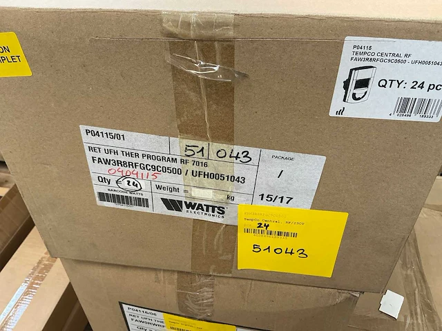 Watts tempco central rf thermostaat (24x) - afbeelding 5 van  5