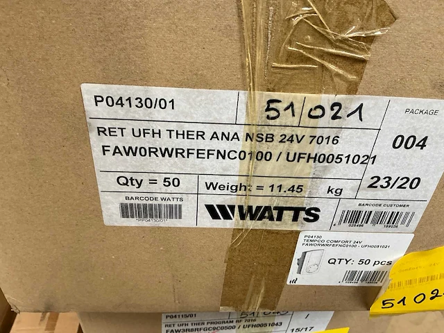 Watts tempco comfort 24v thermostaat (50x) - afbeelding 5 van  6