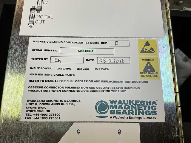 Waukesha magnetic bearings magnetische lagerregelaar - afbeelding 5 van  8