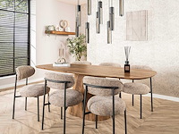 Wave eettafel 215cm - massief mangazand - afbeelding 1 van  7