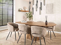 Wave eettafel 215cm - massief mangazand - afbeelding 2 van  7