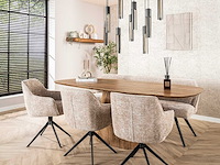 Wave eettafel 215cm - massief mangazand - afbeelding 3 van  7