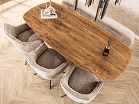 Wave eettafel 215cm - massief mangazand - afbeelding 4 van  7