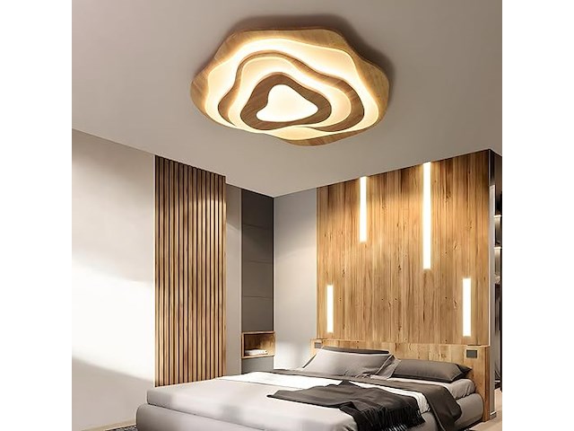 Wayluong houten led-plafondlamp - afbeelding 1 van  3