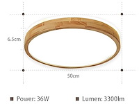 Wayluoung houten led-plafondlamp - afbeelding 2 van  3