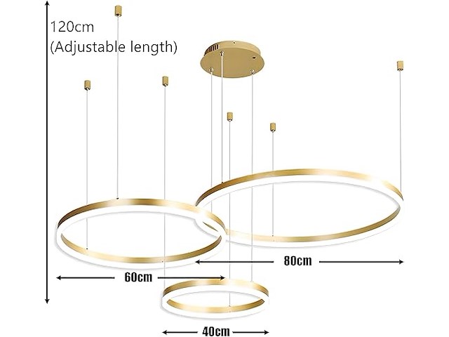 Wayluoung led metalen kroonluchter - afbeelding 2 van  3