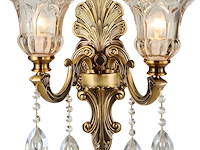 Wayluoung vintage bloemen wandmontage lamp - afbeelding 1 van  3