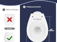 Wc-bril o-vorm duraplast wit - afbeelding 2 van  3