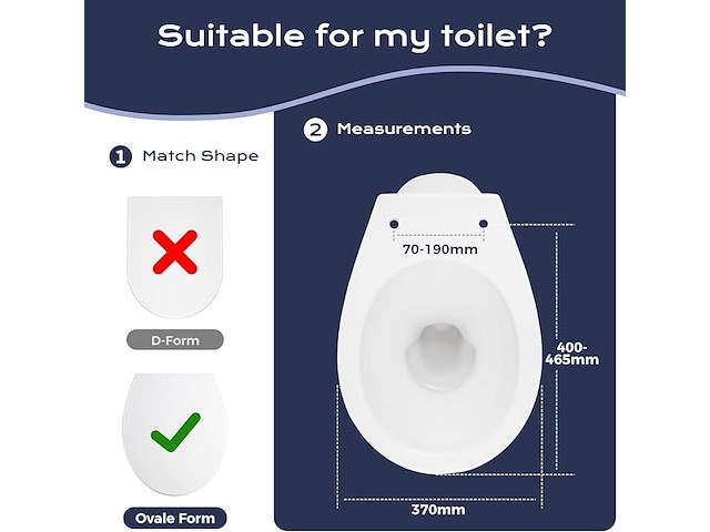 Wc-bril o-vorm duraplast wit - afbeelding 2 van  3