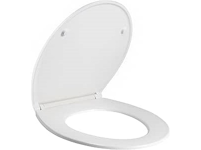 Wc-bril o-vorm duraplast wit - afbeelding 1 van  3