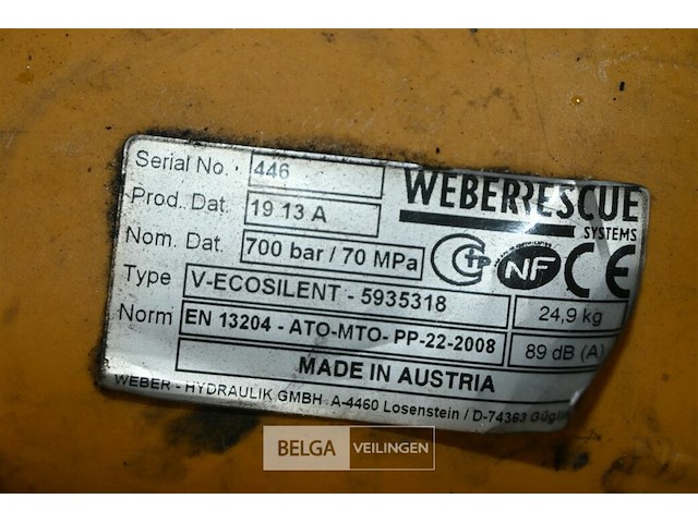 Weber hydraulische groep + gereedschap - afbeelding 3 van  17