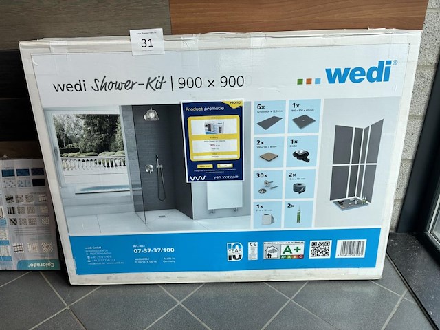 Wedi showerkit 900x900 - afbeelding 1 van  4