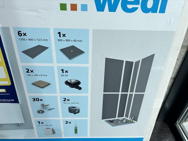 Wedi showerkit 900x900 - afbeelding 4 van  4