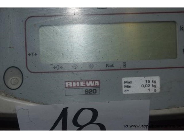Weegschaal, rhewa, 920, max 15 kg, werking niet gekend - afbeelding 2 van  2