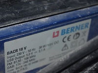 Wefradio berner bacr 18v, werking niet gekend - afbeelding 2 van  3