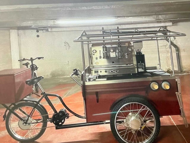 Wega vela elektrische cargo fiets met professioneel koffiemachine - afbeelding 5 van  14