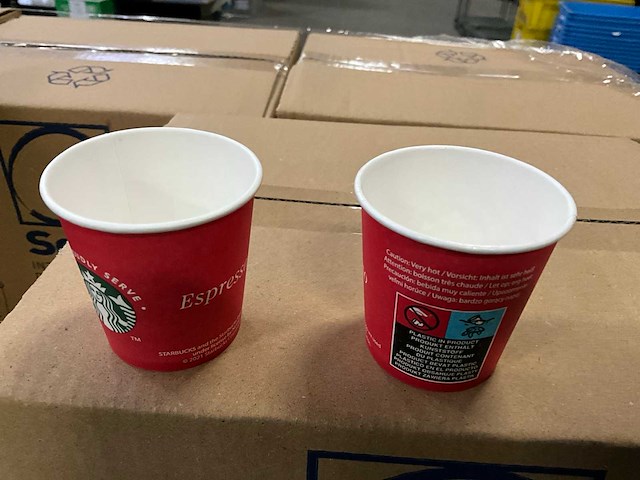 Wegwerp bekers espresso 4oz met starbucks logo (32000x) - afbeelding 5 van  7