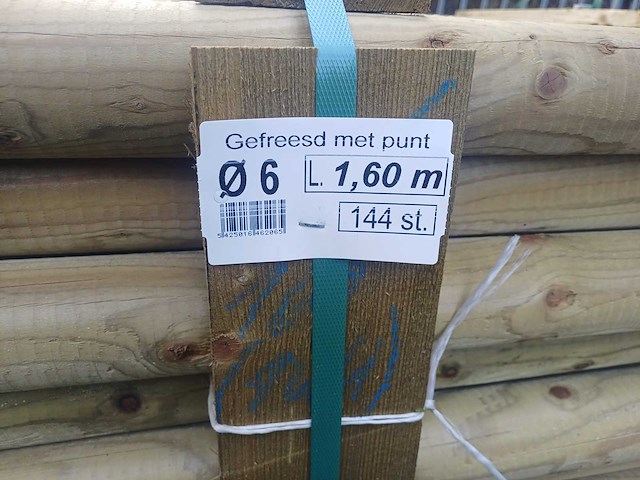 Weide palen rondhout - afbeelding 2 van  5