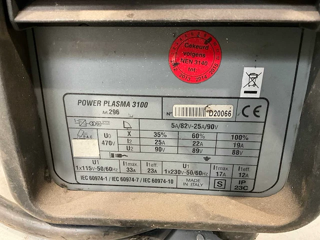 Weldkar power plasma 3100 mig lasapparaat - afbeelding 7 van  7
