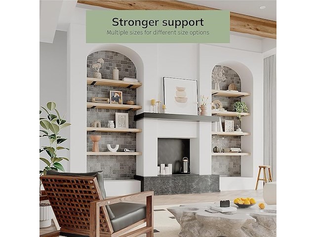 Weldun 6-delige set zwevende plankdragers 25 cm - afbeelding 3 van  6