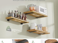 Weldun 6-delige set zwevende plankdragers 25 cm - afbeelding 5 van  6