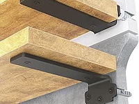 Weldun 6-delige set zwevende plankdragers 25 cm - afbeelding 1 van  3