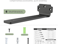 Weldun 8-delige set zwevende plankdragers 25 cm - afbeelding 2 van  6