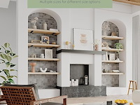 Weldun 8-delige set zwevende plankdragers 25 cm - afbeelding 3 van  6