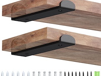 Weldun set van 6 metalen steigerplankbeugels 20cm wit - afbeelding 1 van  6