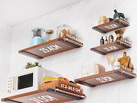 Weldun set van 6 metalen steigerplankbeugels 20cm wit - afbeelding 3 van  6