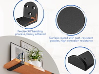 Weldun set van 6 metalen steigerplankbeugels 20cm - afbeelding 6 van  6