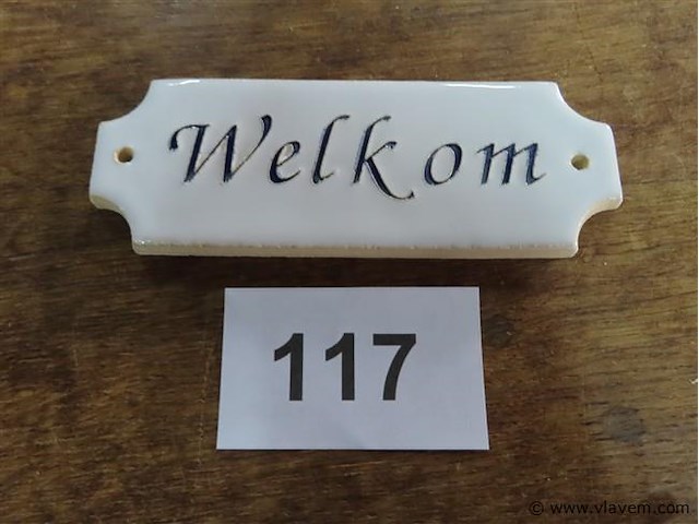 Welkom 15x5,5cm - afbeelding 1 van  2