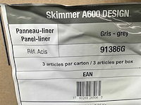 Weltico a600 design panel-liner skimmer - grijs (2x) - afbeelding 2 van  4