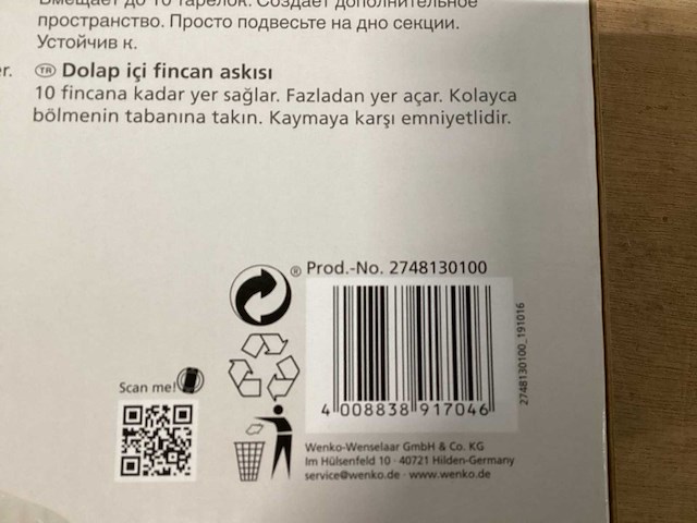 Wenko ophangen voor kopjes en glazen (5x) - afbeelding 6 van  6