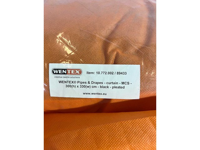 Wentex - curtain black - molton cs - 3x3 (2x) - afbeelding 1 van  2