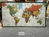 Wereldkaart + schilderij - afbeelding 1 van  2