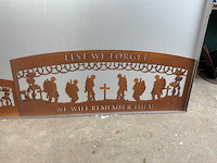 Wereldoorlog 1 kortenstaal plaatstalen logo’s - afbeelding 1 van  1