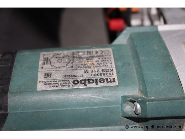 Werfcirkelzaag metabo kgs 216m, werking niet gekend - afbeelding 3 van  3