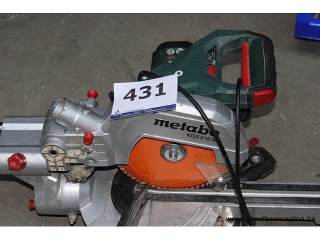 Werfcirkelzaag metabo kgs 216m, werking niet gekend - afbeelding 3 van  3