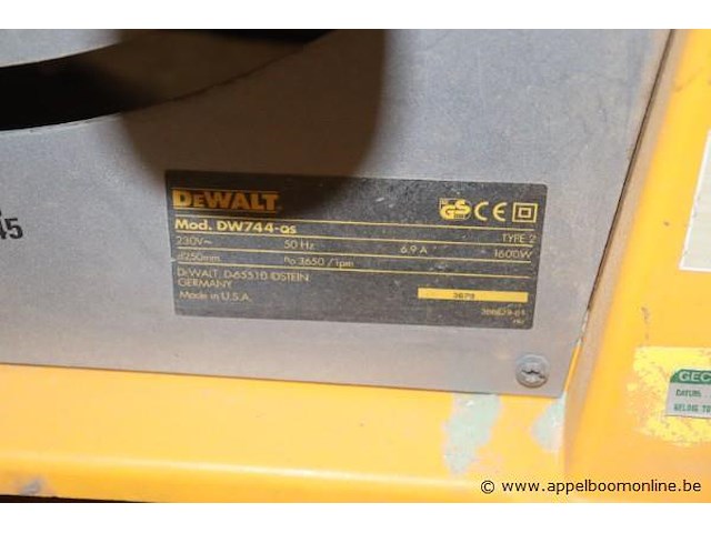 Werfcirkelzaagmachine dw744-qs - afbeelding 3 van  3