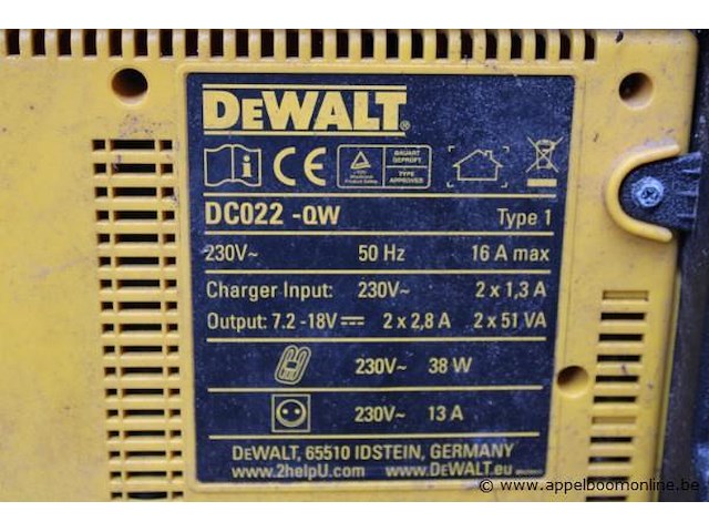 Werflamp dewalt dc022-qw, werking niet gekend - afbeelding 3 van  3