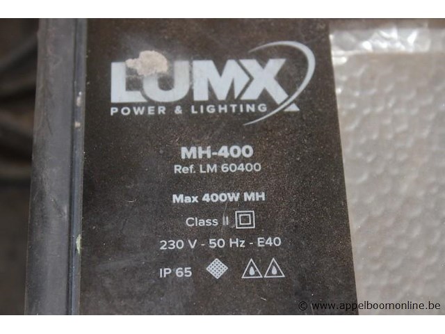 Werflamp, lumx, mh-400, 400w, 230v, ip65, werking niet gekend - afbeelding 2 van  2