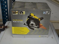 Werfradio maginon br10, slijpschijf powerplus pow20030, slijpschijf bosch pws750-125, handcirkelzaag trotec pcss-10-1400 in doos, schuurmachine bosch gss 23e in pvc koffer, poliermachine einhell bpp5 1100e in pvc koffer, laser topcraft op statief - afbeelding 19 van  36