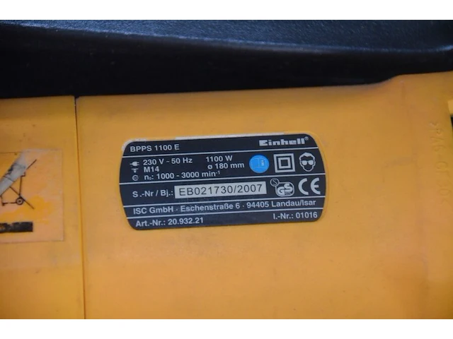 Werfradio maginon br10, slijpschijf powerplus pow20030, slijpschijf bosch pws750-125, handcirkelzaag trotec pcss-10-1400 in doos, schuurmachine bosch gss 23e in pvc koffer, poliermachine einhell bpp5 1100e in pvc koffer, laser topcraft op statief - afbeelding 36 van  36