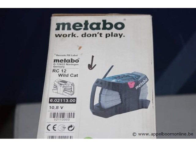 Werfradio metabo rc12 wild cat, werking niet gekend - afbeelding 3 van  3
