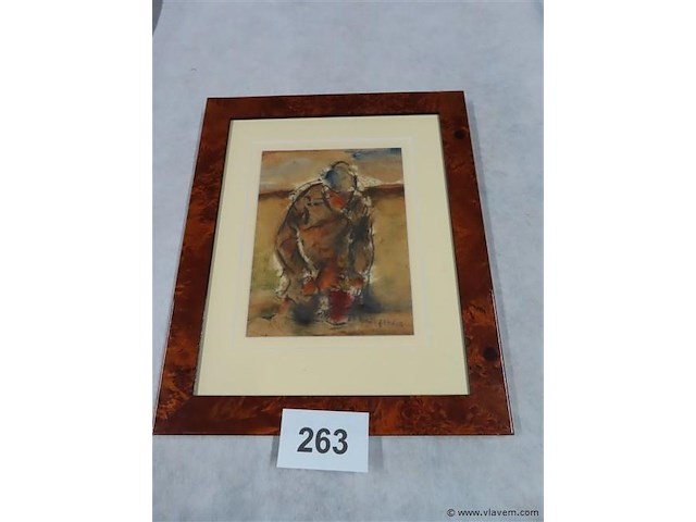 Werk a.vermeir 29x35cm - afbeelding 1 van  3