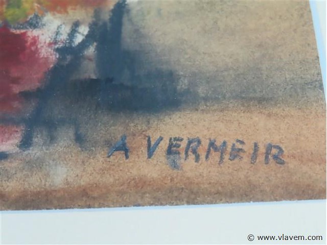 Werk a.vermeir 29x35cm - afbeelding 3 van  3