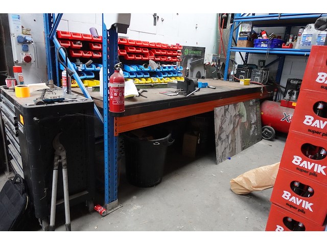 Werkbank uit palletstelling stow + magazijnrekken - afbeelding 2 van  10