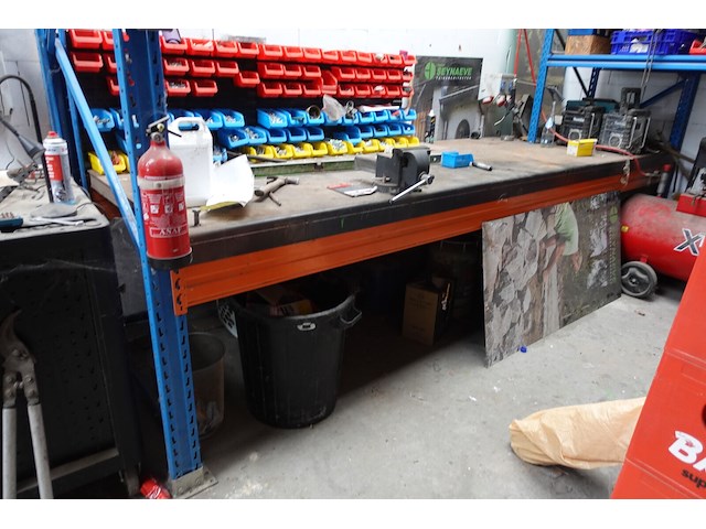 Werkbank uit palletstelling stow + magazijnrekken - afbeelding 6 van  10