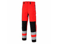 Werkbroek - hi vis - rood maat 3xl (7x) - afbeelding 1 van  1